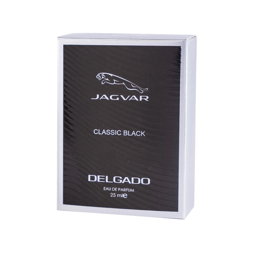 عطر جیبی مردانه دلگادو مدل جگوار بلک 25 میل